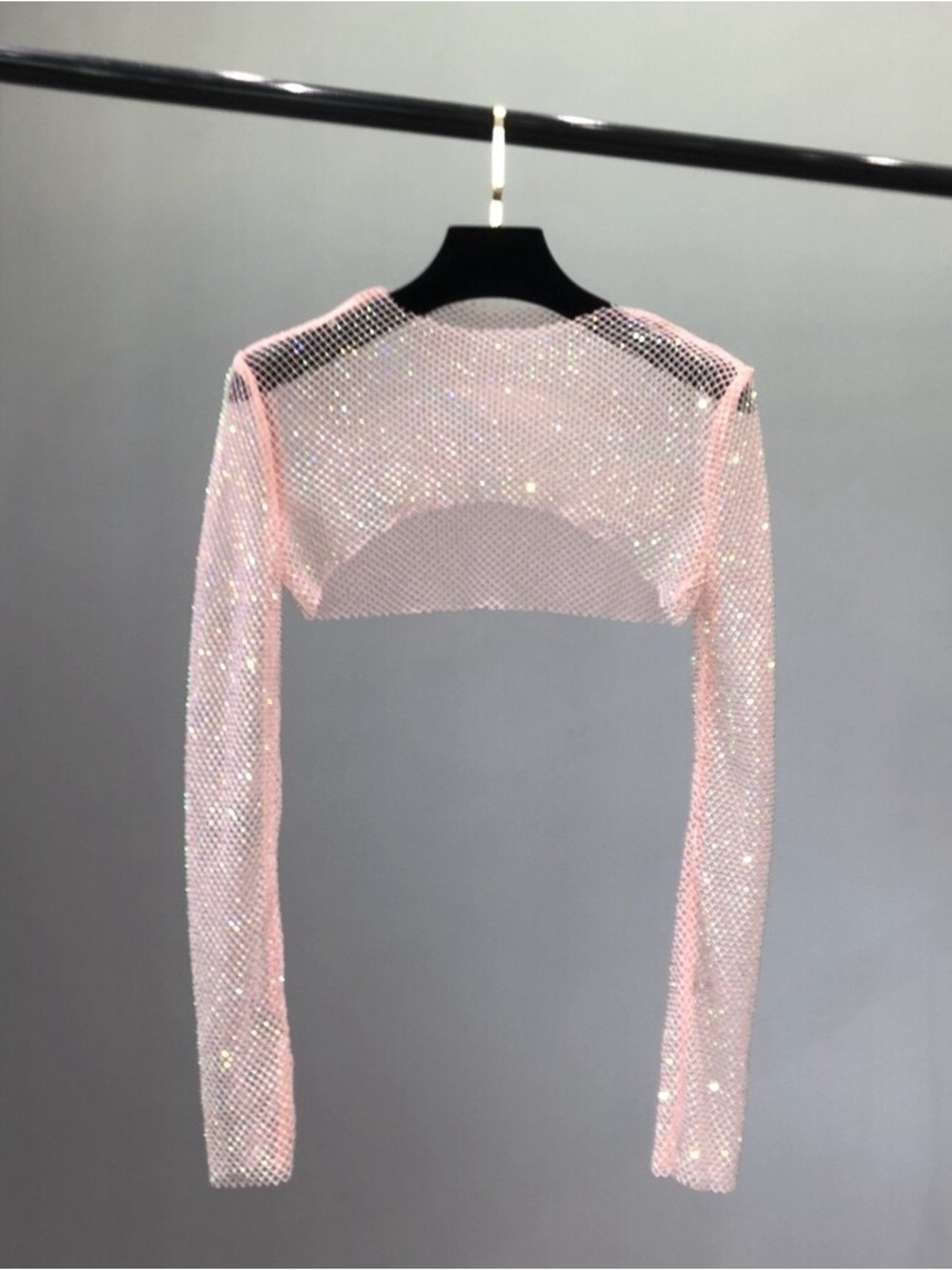 rhinestone fishnet shrug